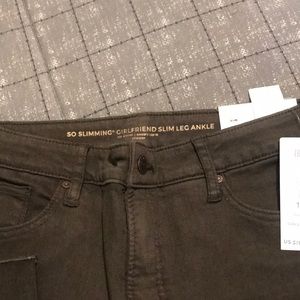 Chico’s so slimming girlfriend slim leg jeans with paisley hem on ankle